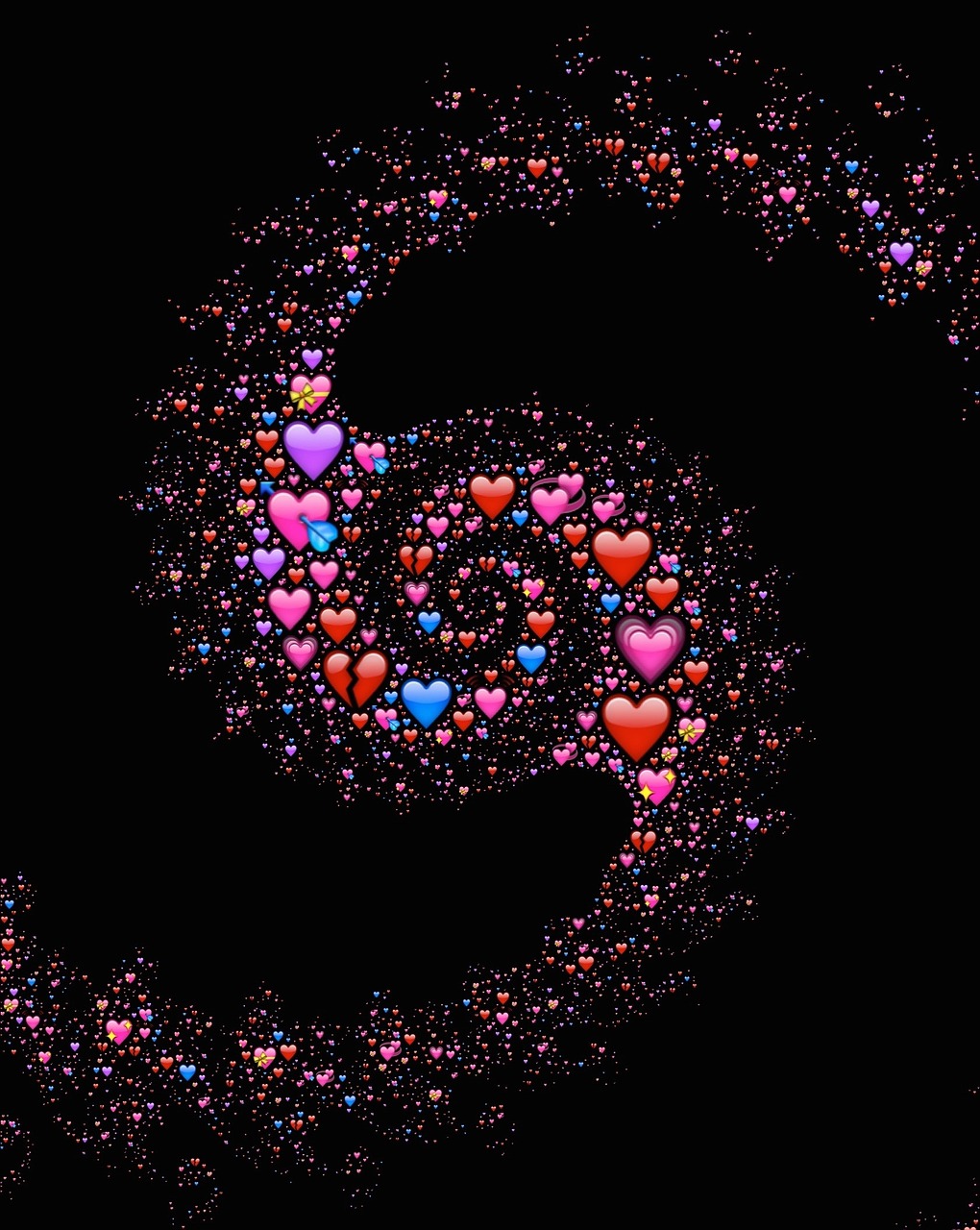 emoji hearts spiral love affection 773998