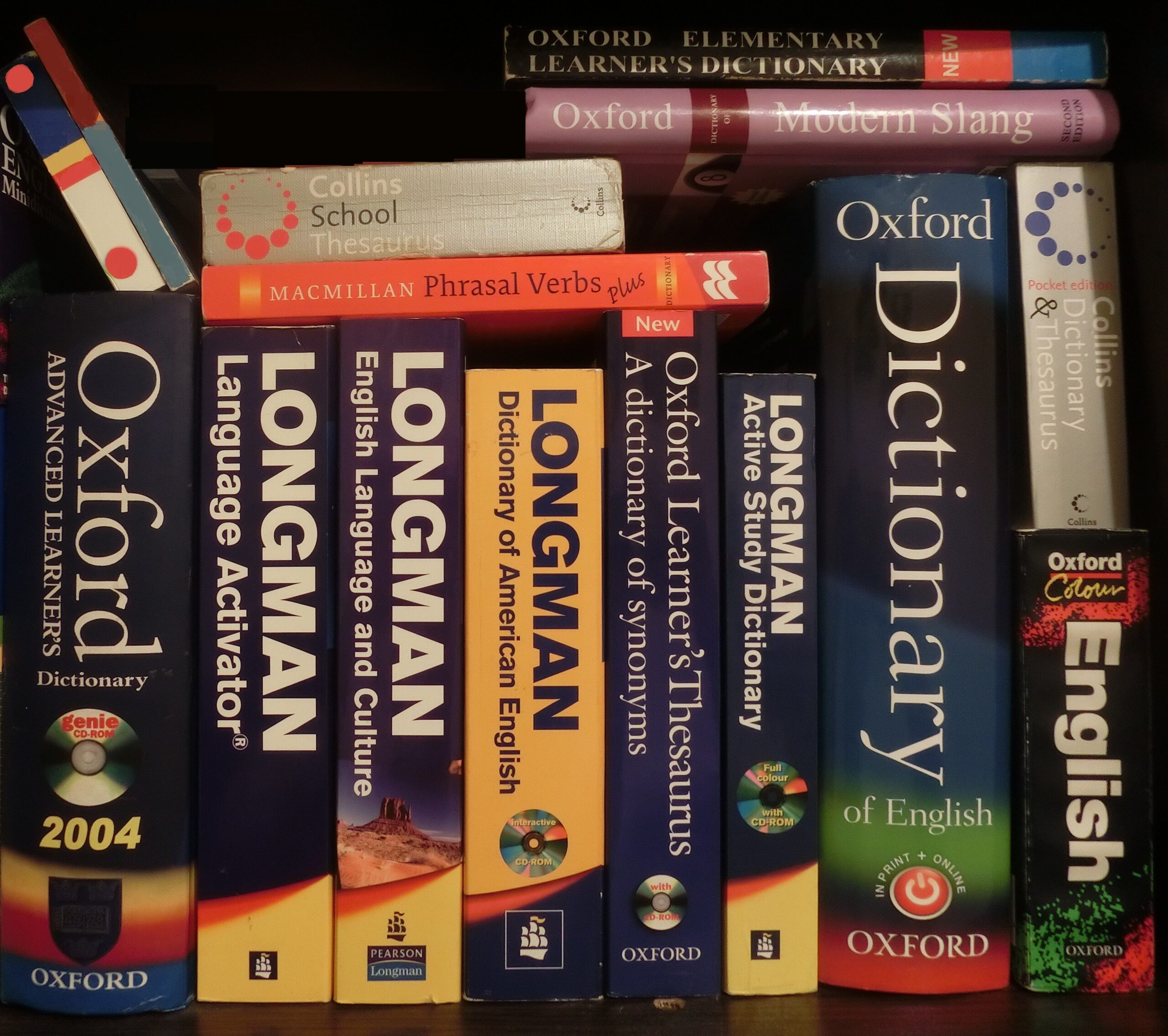 File:English-English dictionaries and thesaurus books.JPG